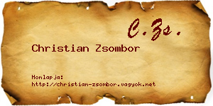 Christian Zsombor névjegykártya